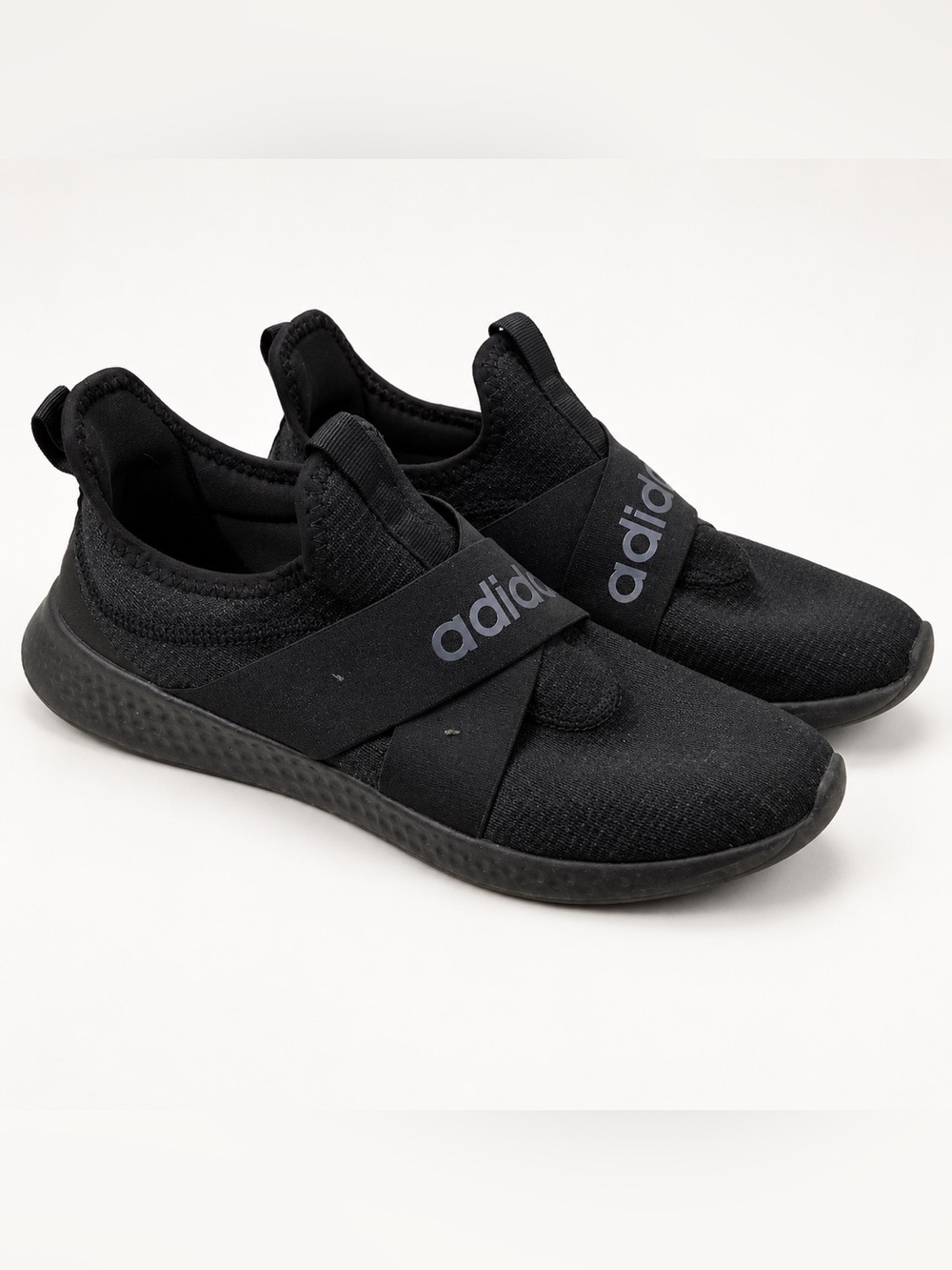 adidas womens Black Slip-On Athletic Shoes. Like new